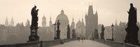 Charles Bridge in the fog, Prague Czech Republic Fine Art Print