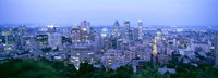 Cityscape at dusk, Montreal, Quebec, Canada Fine Art Print
