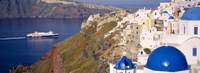Buildings in a valley, Santorini, Cyclades Islands, Greece Fine Art Print