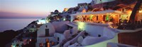 Terrace overlooking the Caldera, Santorini, Greece Fine Art Print