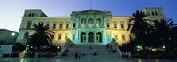 Low angle view of a building, Syros, Cyclades Islands, Greece Fine Art Print