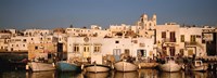 Boats at the waterfront, Paros, Cyclades Islands, Greece Fine Art Print