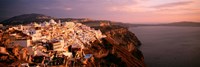 Aerial view of town, Santorini, Greece Fine Art Print