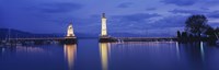Germany, Lindau, Reflection of Lighthouse in the lake Constance Fine Art Print