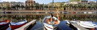 Italy, Sardinia, Bosa, Boats moored on the dock Fine Art Print