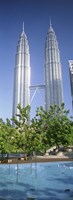 Malaysia, Kuala Lumpur, View of Petronas Twin Towers by Panoramic Images - 12" x 36"