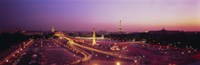 High angle view of Paris at dusk Fine Art Print