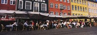 Tourists In A Road Side Restaurant, Nyhavn, Copenhagen, Denmark Fine Art Print