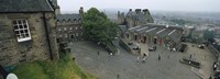 High Angle View Of Tourists In A Castle, Edinburgh Castle, Edinburgh, Scotland, United Kingdom Fine Art Print