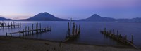 Piers Over A Lake, Guatemala Fine Art Print