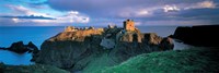 High angle view of a castle, Stonehaven, Grampian, Aberdeen, Scotland Fine Art Print