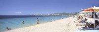 Tourist on the beach, Porto Carras, Neos Marmaras, Sithonia, Halkidiki, Greece by Panoramic Images - 36" x 12"