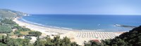 High angle view of the beach, Sperlonga, Lazio, Italy Fine Art Print