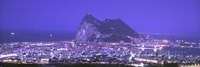 High Angle View Of A City, Gibraltar, Spain Fine Art Print