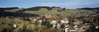 High angle view of a town, St. Peter, Black Forest, Germany Fine Art Print