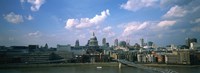 Buildings on the waterfront, St. Paul's Cathedral, London, England Fine Art Print