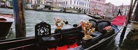 Close-up of a gondola in a canal, Grand Canal, Venice, Italy Fine Art Print