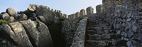 Low angle view of staircase of a castle, Castelo Dos Mouros, Sintra, Portugal Fine Art Print