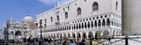 Tourist Outside A Cathedral, St. Mark's Cathedral, St. Mark's Square, Venice, Italy by Panoramic Images - 36" x 12"