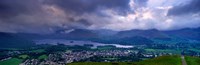 Storm Clouds Over A Landscape, Keswick, Derwent Water, Lake District, Cumbria, England, United Kingdom Fine Art Print