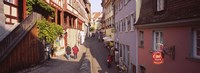Houses On Both Sides Of An Alley, Lake Constance, Meersburg, Baden-Wurttemberg, Germany Fine Art Print