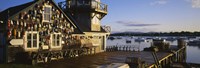 Building at the waterfront, Fishing Village, Mount Desert Island, Maine, USA Fine Art Print