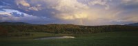 Clouds over a landscape, Eden, Vermont, New England, USA by Panoramic Images - 36" x 12"