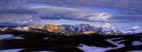 Clouds over snowcapped mountains, Fjallabak, Central Highlands, Iceland Fine Art Print