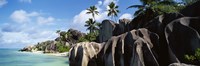 Rock formations on the beach, Anse Source D'argent Beach, La Digue Island, Seychelles by Panoramic Images - 36" x 12"