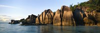 Rock formations at the waterfront, Anse Source D'argent Beach, La Digue Island, Seychelles Fine Art Print