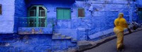 Rear view of a woman walking on the street, Jodhpur, Rajasthan, India Fine Art Print