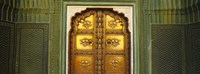 Close-up of a closed door of a palace, Jaipur City Palace, Jaipur, Rajasthan, India Fine Art Print