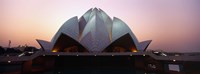 Temple lit up at dusk, Lotus Temple, Delhi, India by Panoramic Images - various sizes - $32.49