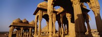 Low angle view of monuments at a place of burial, Jaisalmer, Rajasthan, India Fine Art Print