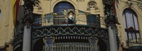 Low angle view of the balcony of a government building, Municipal House, Prague, Czech Republic Fine Art Print