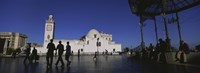 Tourists walking in front of a mosque, Jamaa-El-Jedid, Algiers, Algeria Fine Art Print