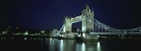 Bridge across a river, Tower Bridge, Thames River, London, England Fine Art Print