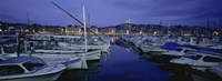 Boats docked at a port, Old Port, Marseille, Bouches-Du-Rhone, Provence-Alpes-Cote Daze, France by Panoramic Images - 36" x 12"