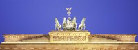 Horses and Chariot statue on Brandenburg Gate, Berlin, Germany Fine Art Print