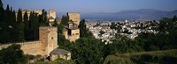 High angle view of palace with a city in the background, Alhambra, Granada, Andalusia, Spain by Panoramic Images - 36" x 12" - $34.99