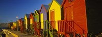 Beach huts in a row, St James, Cape Town, South Africa Fine Art Print