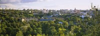 High angle view of a city, Vilnius, Trakai, Lithuania Fine Art Print