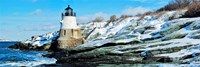 Lighthouse along the sea, Castle Hill Lighthouse, Narraganset Bay, Newport, Rhode Island (horizontal) Fine Art Print