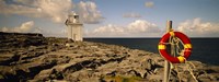 Lighthouse on a landscape, Blackhead Lighthouse, The Burren, County Clare, Republic Of Ireland Fine Art Print