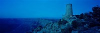 Desert View Watchtower in Blue, Desert Point, Grand Canyon National Park, Arizona Framed Print
