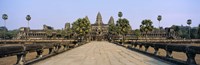 Path leading towards an old temple, Angkor Wat, Siem Reap, Cambodia Fine Art Print