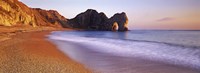 Rock formations on the seaside, Durdle Door, Dorset, England Fine Art Print