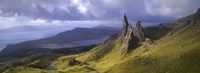 Rock formations on hill, Old Man of Storr, Isle of Skye, Scotland Fine Art Print