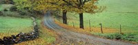 Highway passing through a landscape, Old King's Highway, Woodstock, Vermont, USA by Panoramic Images - 36" x 12"