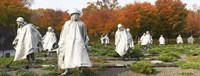 Statues of army soldiers in a park, Korean War Memorial, Washington DC, USA Fine Art Print